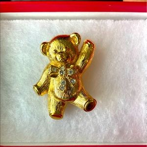 Avon - vintage Avon gold dancing bear pin